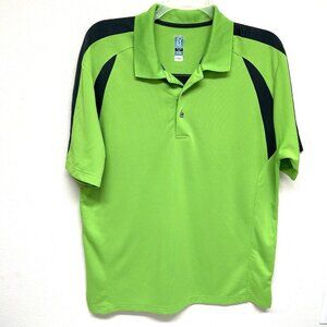 PGA Tour Men Airflux Polo Shirt XL Green Gray Sports Casual Outdoors Color Block